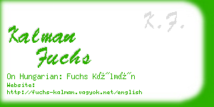 kalman fuchs business card